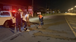 S__35266565.jpg - เทศบาลตำบลสันป่าตอง ร่วมกับ งานป้องกันและบรรเทาสาธารณภัย สำนักปลัดเทศบาล รับแจ้งทางวิทยุสื่อสาร เหตุรถยนต์ชนเสาไฟฟ้า | https://www.sanpatong.go.th